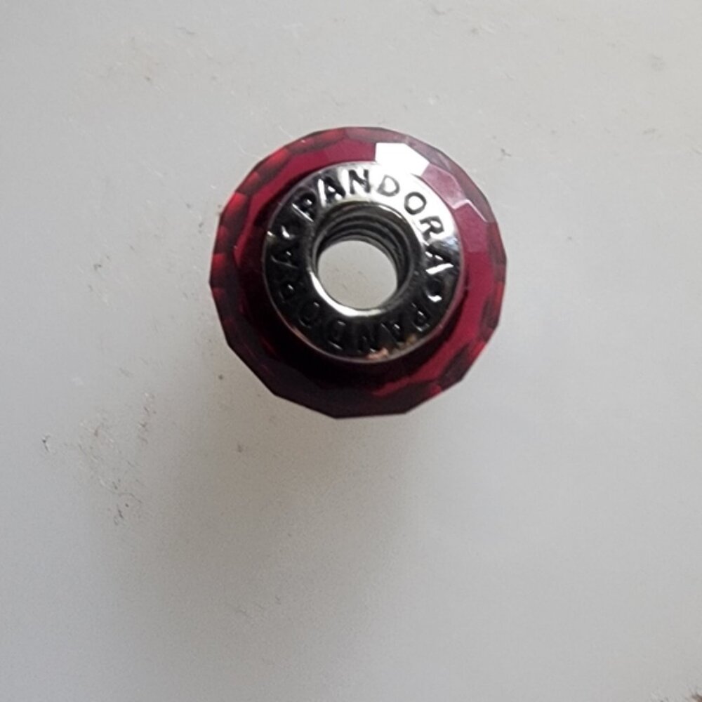Fascinating Maroon Murano Glass Charm